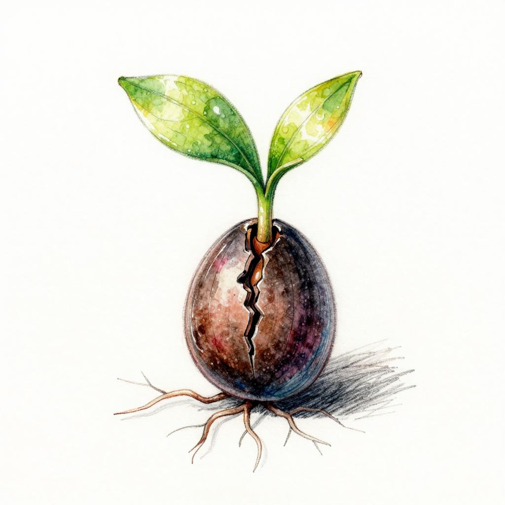 dark seed sprouting